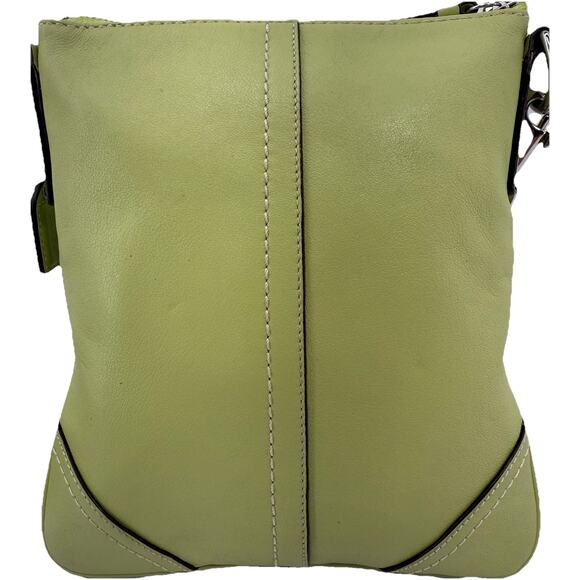 Vintage Coach Lime Green Leather Crossbody Bag Small Early 2000s EUC - Picture 1 of 10